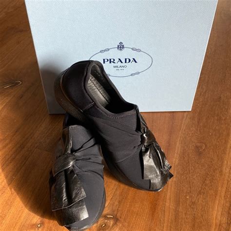 prada walking shoe with p on a side